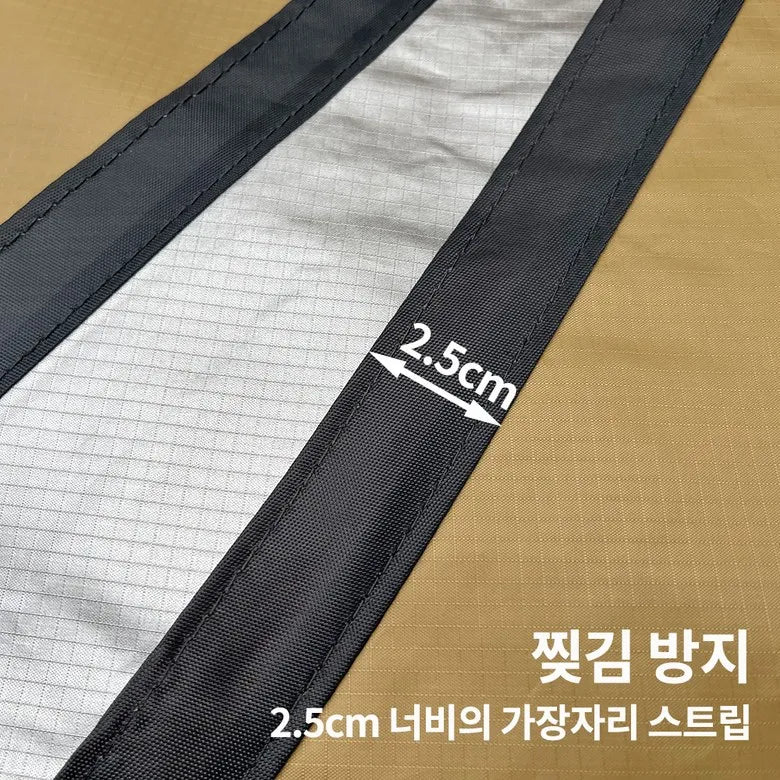 Lightweight 3x4M Hexagonal Camping Tarp Waterproof Awning Sun Shelter Outdoor Canopy for Hiking Beach Picnic Travel