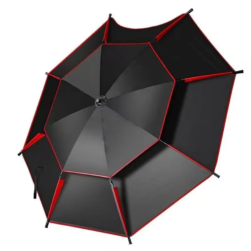 2.2M double-layer folding sunshade outdoor camping umbrella fishing tool beach sunshade umbrella windproof sunshade fishing