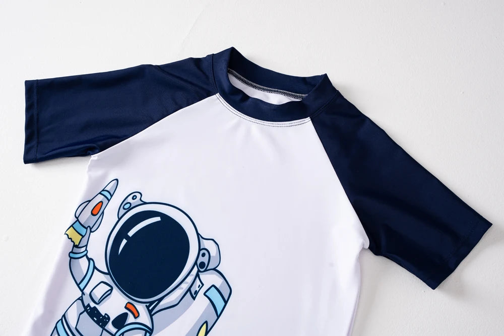 Kids Swimming Suits Children Swimsuit Boys Swimwear Set Cartoon Beachwear Surf Bathing Outfits for 4 5 6 7 8 9 10 11 12 13 Years