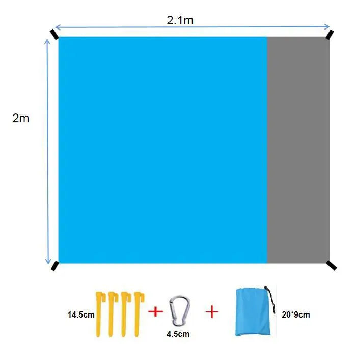 Beach Blanket Super Large 79 x 83 Inch Sandproof Waterproof Soft Comfortable Material Light Weight Portable for Beach Outdoor