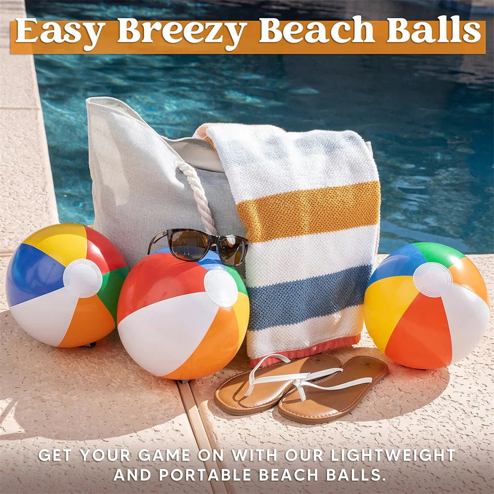 40CM Inflatable Beach Ball - Jumbo Colorful Pool Toys for Swimming Water Play & Summer Parties - Outdoor Beach Games Party Favor
