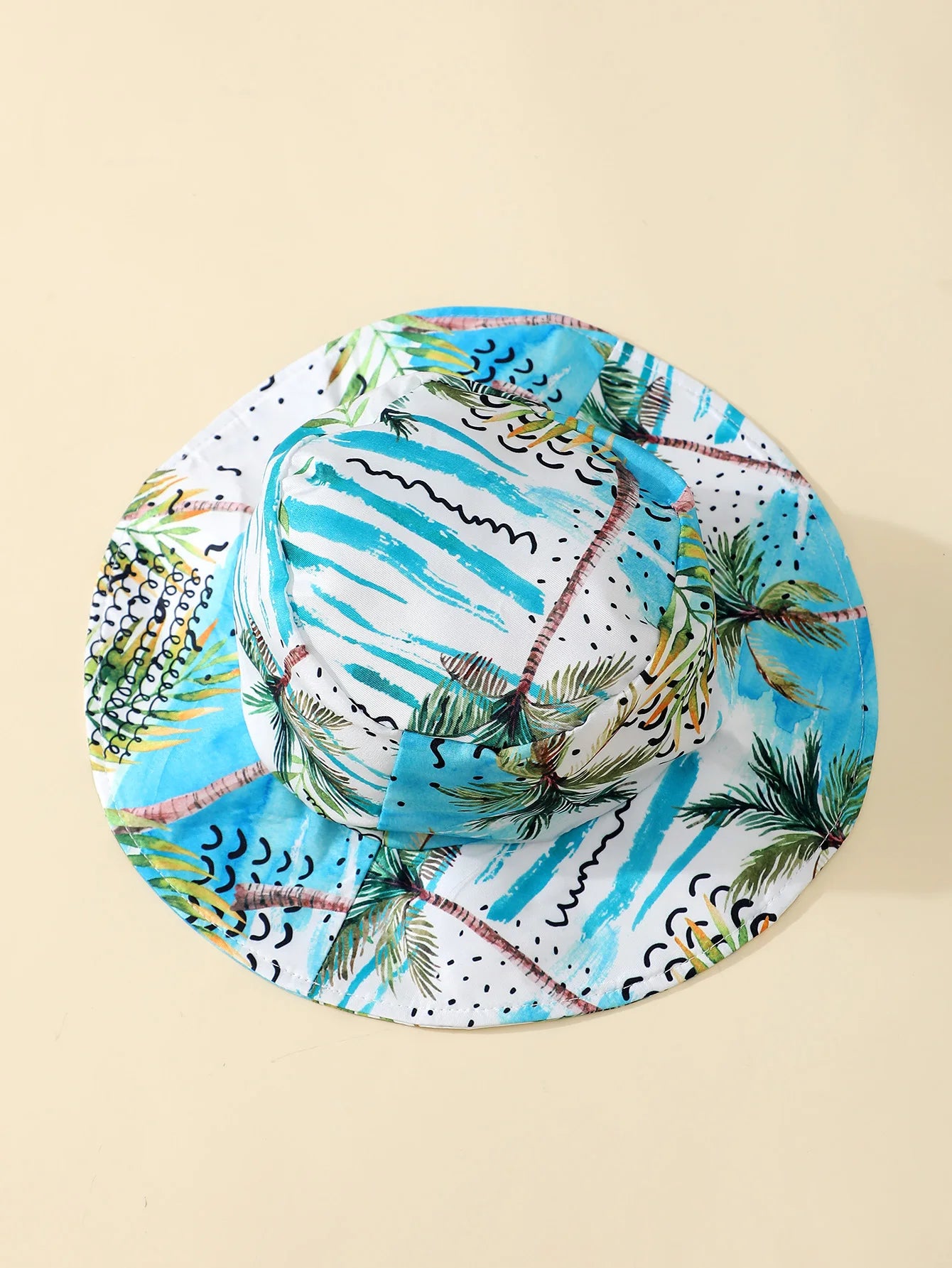 Summer  4-7  Years  Old  Cool Boys  Sleeveless  Top  And  Hawaiian  Printed Shorts  Casual  3-Piece  Set  With  Hat