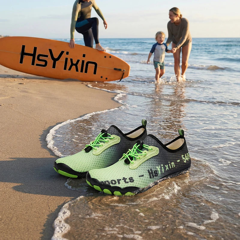 Breathable Boys and Girls Aqua Shoes Anti-Bump Toe Drainage Design Outdoor Hiking and Wading Water Shoes Barefoot Shoes