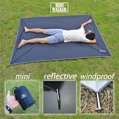 Tent Footprint Ultralight Pocket Picnic Mat with Windproof Stakes Outdoor Camping Portable Folding Waterproof Tent Ground Sheet