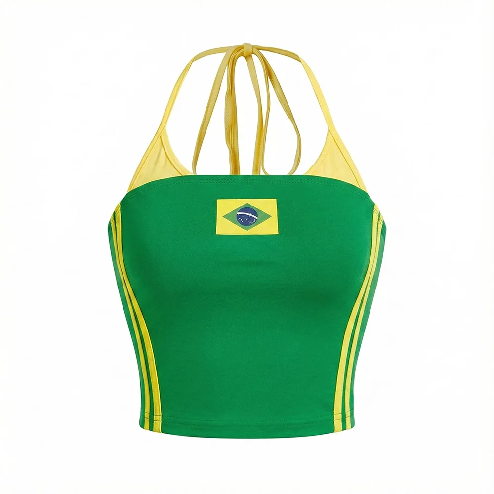 Women’s short vest, spaghetti strap vest.
