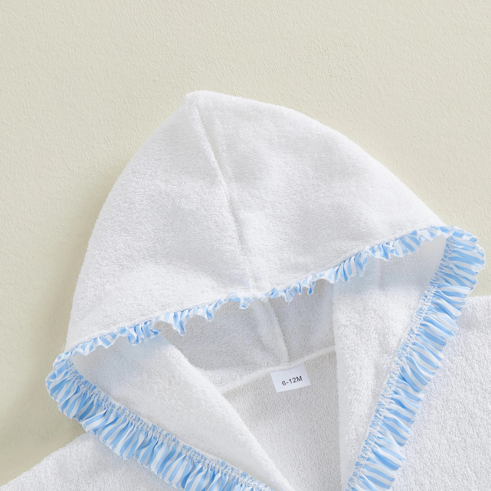 0-4Y Toddler Girl Swimwear Cover Ups for Beach Pool Striped Ruffled Trim Hooded Shawl Robe 2026 Spring Summer Kids Beachwear