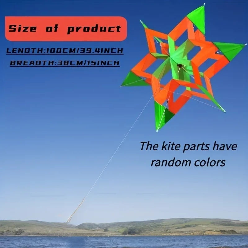 Colorful 3D Lotus Flower Kite for Kids Adults Easy to Fly Flower Kites with Flying Line Outdoor Toy for Picnic Beach Park Travel