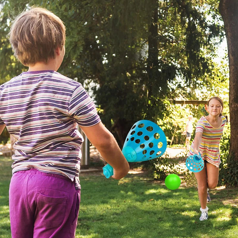 Children Sports Toys Toss & Catch Ball Sticky Balls Summer Outdoor Beach Toy Multiplayer Game Parent-child Interaction Gifts TMZ