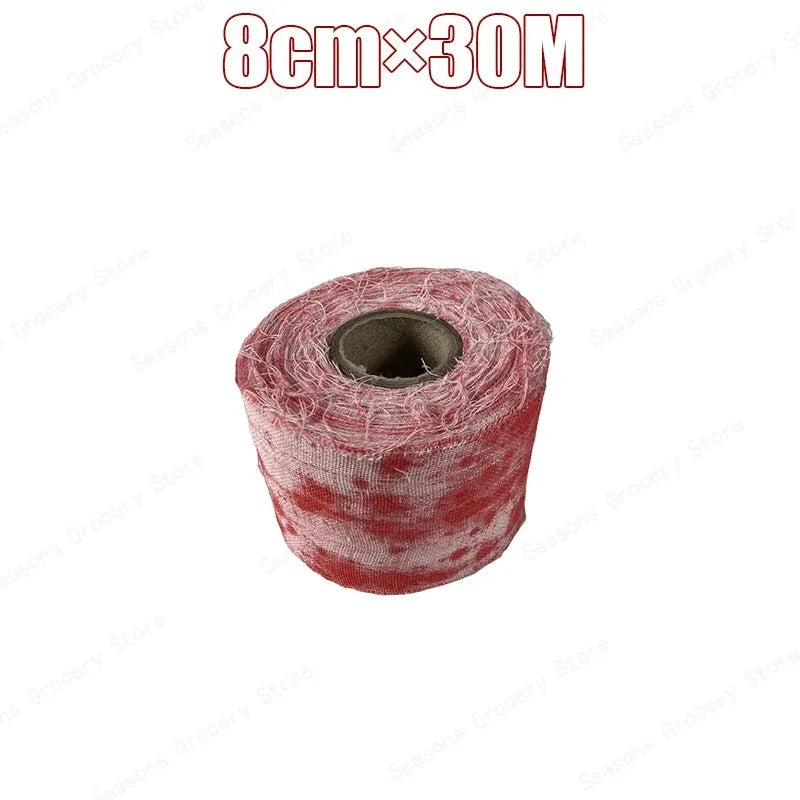 Halloween Bloody Bandage Cloth Artificial Blood Halloween Decor Scary Prop for Terror Party Cosplay Haunted House DIY Supply