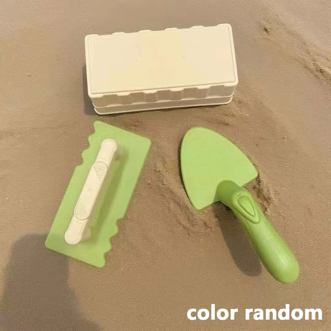 Kids Beach Toys Set Snow Toy Brick Sand Castle Mold Tool Shovel Sandbox Sand Rake for Winter and Summer Outdoor Sands Toys Gifts
