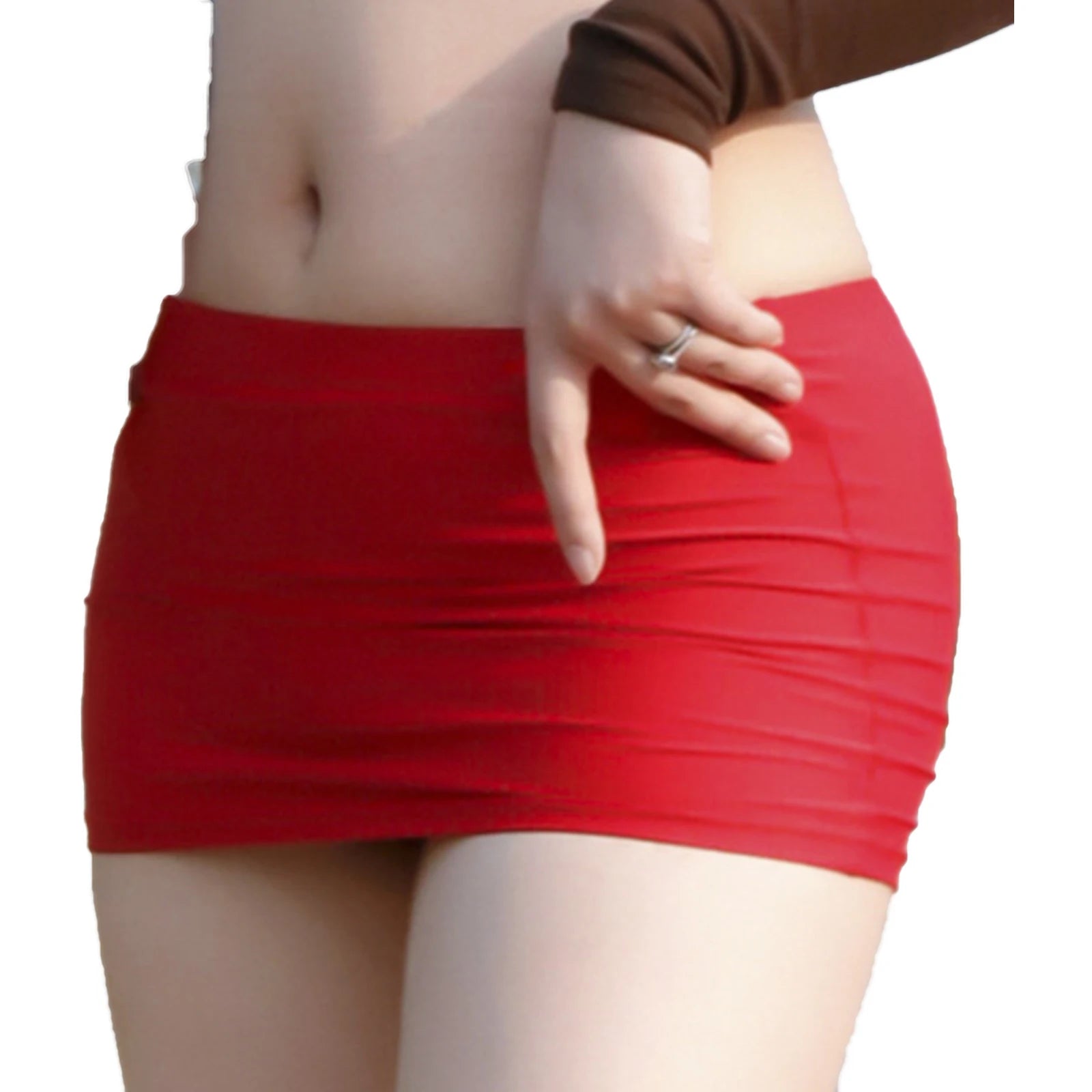 Womens Low Rise Miniskirt Solid Color Elastic Waistband Lingerie Bodycon Mini Skirt Sheer Ultra Pencil Skirt Beachwear Nightwear