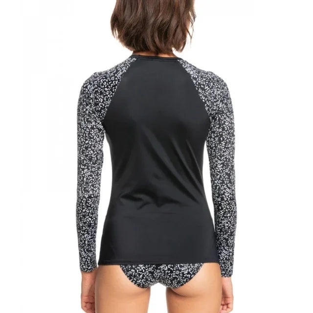 New Women's Surfing Shirt Women's Love Surfing T-shirt Beach Sunscreen Rashguard UV Protection Swimwear UPF Diving Sportsuit