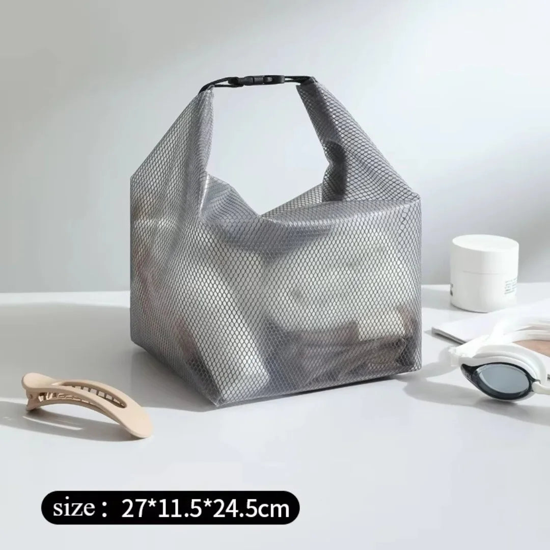 Waterproof Mesh Shower Caddy Tote Large Capacity Portable Toiletry Bag for Gym Beach Swimming Pool Travel Bathroom Storage Gifts