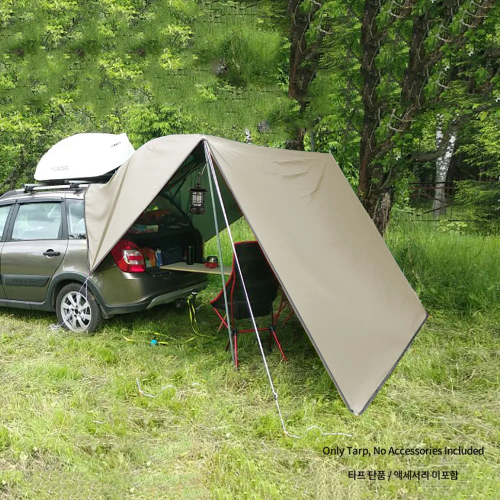 Large Ultralight Waterproof Camping Tarp Awning Sun Shade Shelter Tent for Beach Hiking Backpacking Outdoor 3x3m 3x4m 3x5m 4x4m