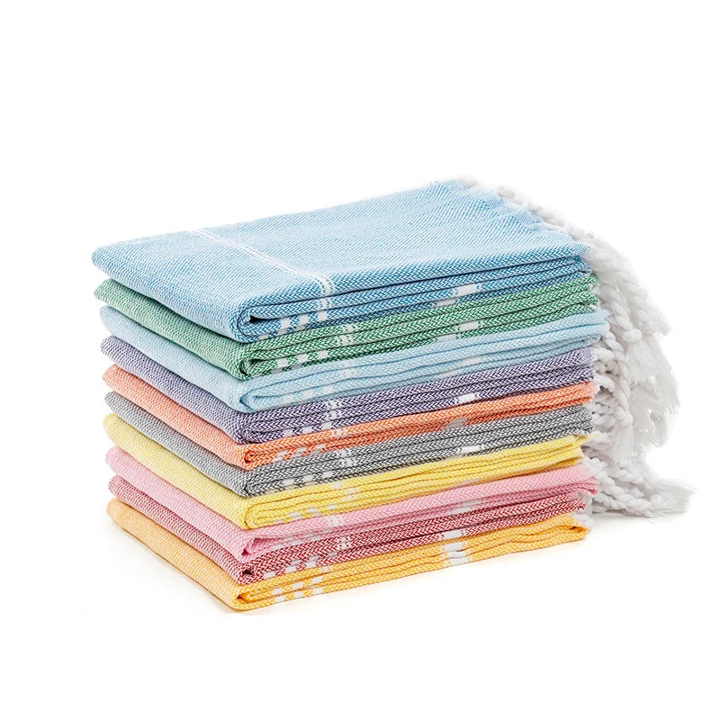 Premium Turkish Cotton Towels Soft and Luxurious Bath Hand and Face Towel Set Striped Towel Rectangular Tablecloth Bathroom set