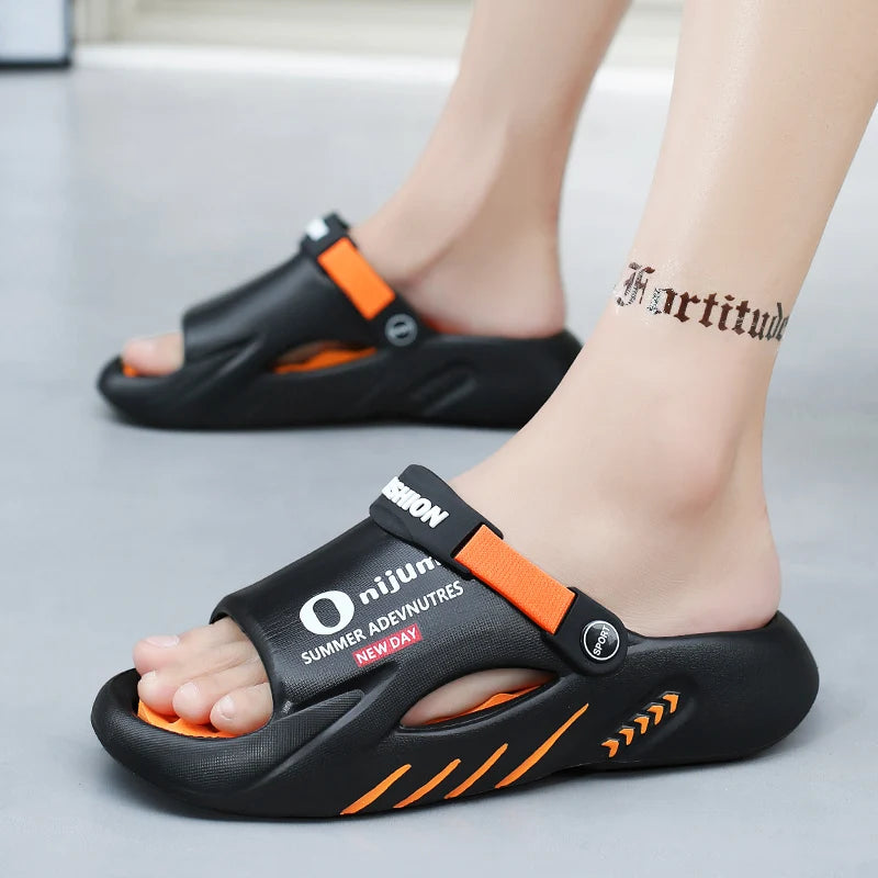 Men Slippers New Summer EVA Soft-soled Platform Slides Sandals Indoor Outdoor Walking Beach Shoes Flip Flops Mens Shoes