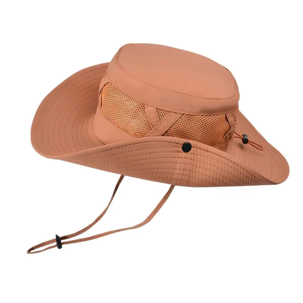 Men's 100% Nylon Fisherman Hat Spring/Summer Big Eaves Breathable Sunshade Sunscreen Fishing Cap