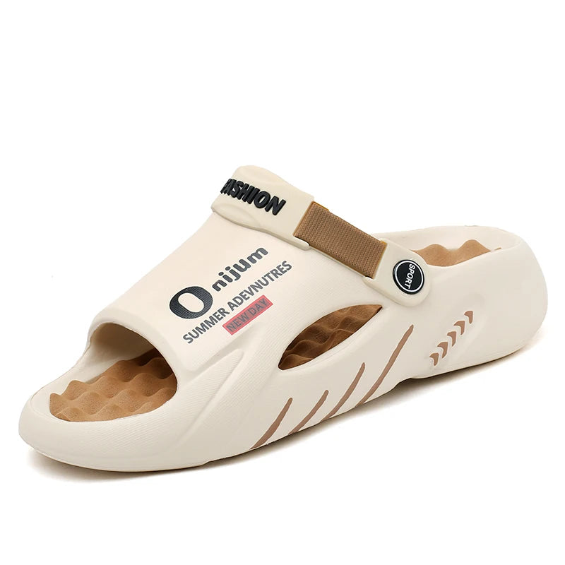 Men Slippers New Summer EVA Soft-soled Platform Slides Sandals Indoor Outdoor Walking Beach Shoes Flip Flops Mens Shoes