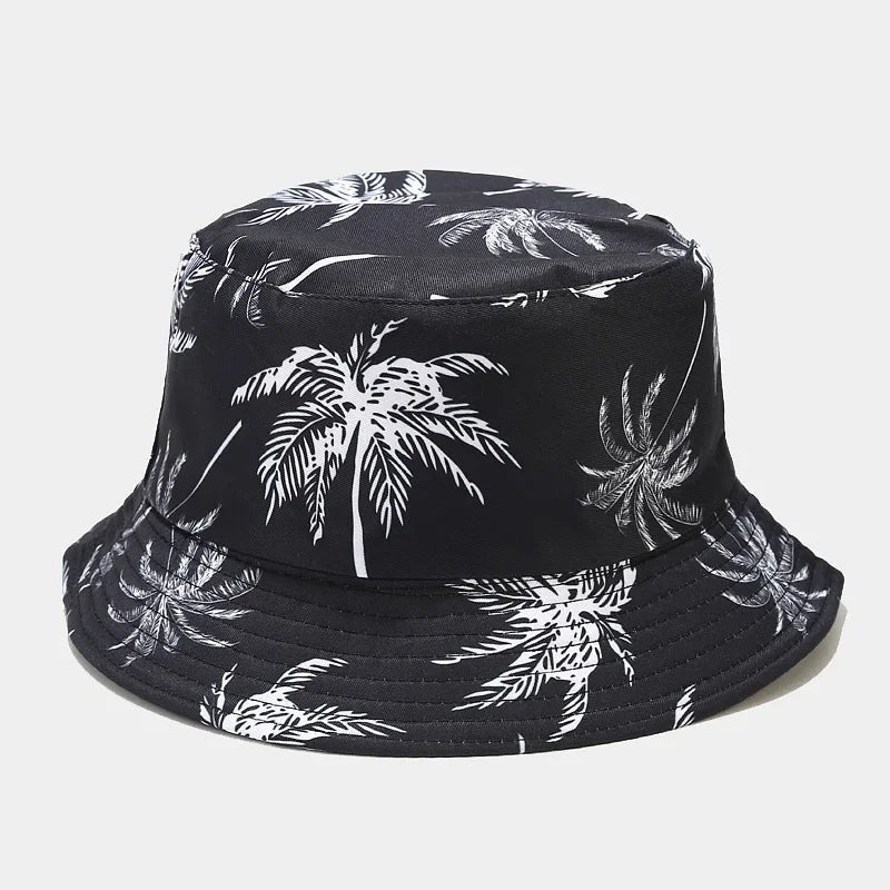 Spring/Summer Sun-Protect Hat Bob Women Fashion Print Bucket Hat Unisex Fisherman Hat Men's Leisure Basin Cap Outdoor Casual Cap