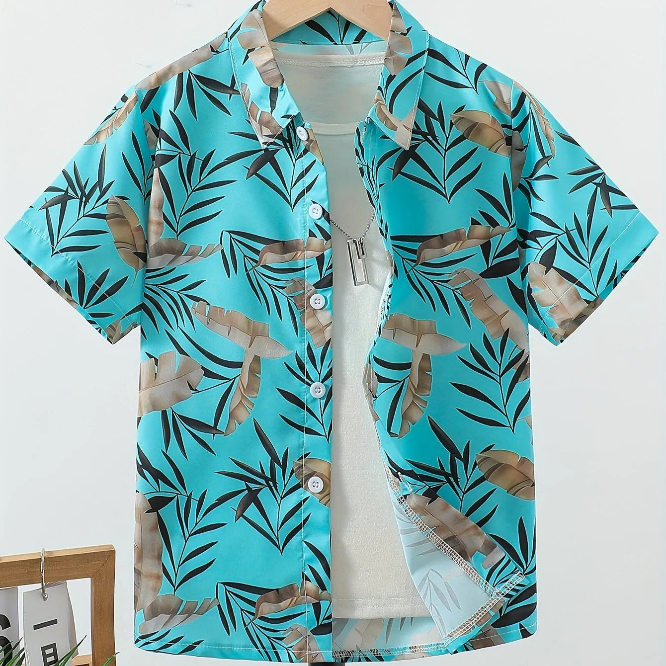Children Blouse Hawaiian Shirt Boy Hawaii T-Shirt Short Sleeve Tops Summer Casual Lapel Tees Children's Shirt Kids Girls Clothes