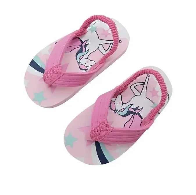 Toddler Flip Flops Shoes Little Kid Sandals with Back Strap Boys Girls Water Shoes for Beach and Pool