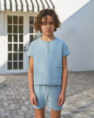 Clearance sale AS SS25 Summer Pinstripe Denim Collection brother and sister matching clothes
