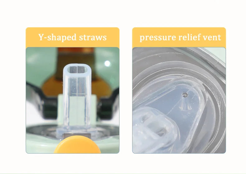 320/460ML Kids Stainless Steel Thermal Bottle Portable Kids Straw Mug Cold and Hot Thermal Thermos Student Water Bottle