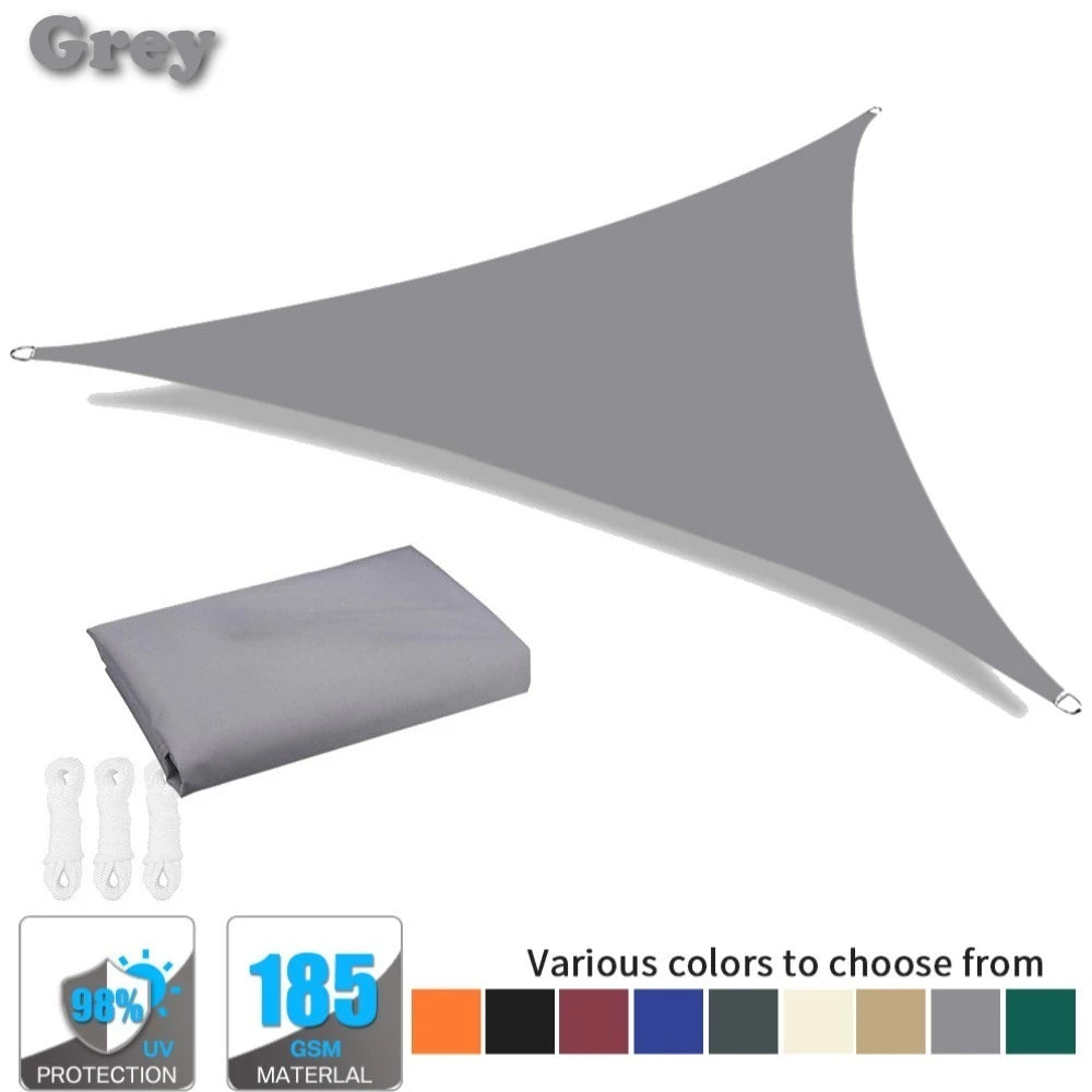 Triangle Sun Shade Sail Canopy 98% UV Block Sun Shelter Shade Cover for Outdoor Patio Pool Beach Backyard Garden Sunscreen Tents