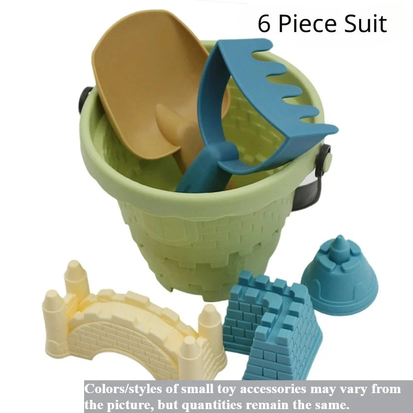 Beach Castle Bucket Play Sand Set Toys Sand Scoop Children Summer Toys Sand Toys Sand Box for Kids Outdoor Family Funny Gifts