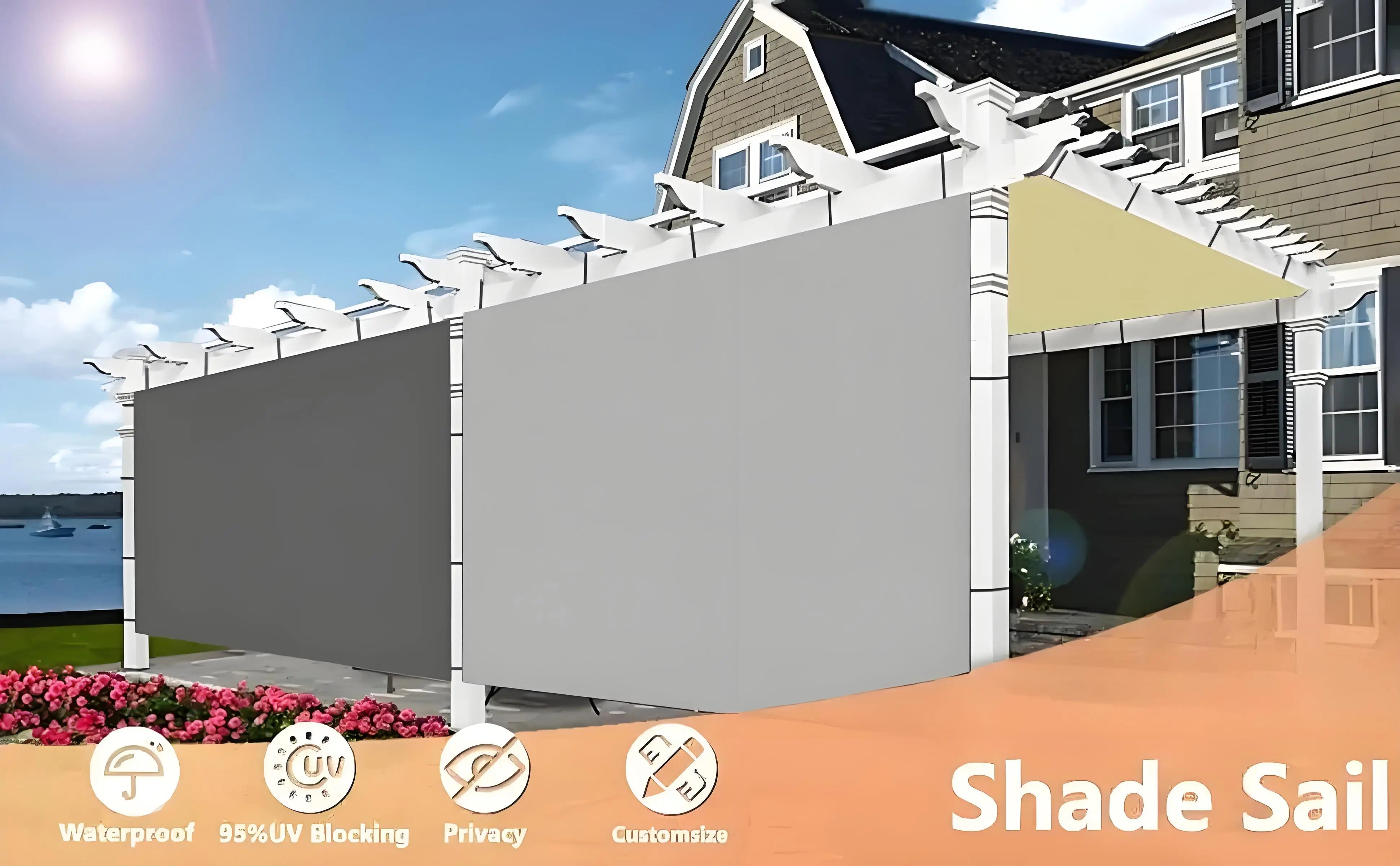 5x4m 4x3m 3x3m 3x2m Waterproof Tarp Tent Large Camping Awning Sun Shade Shelter Garden Patio Canopy Outdoor Beach Shade Hiking ﻿
