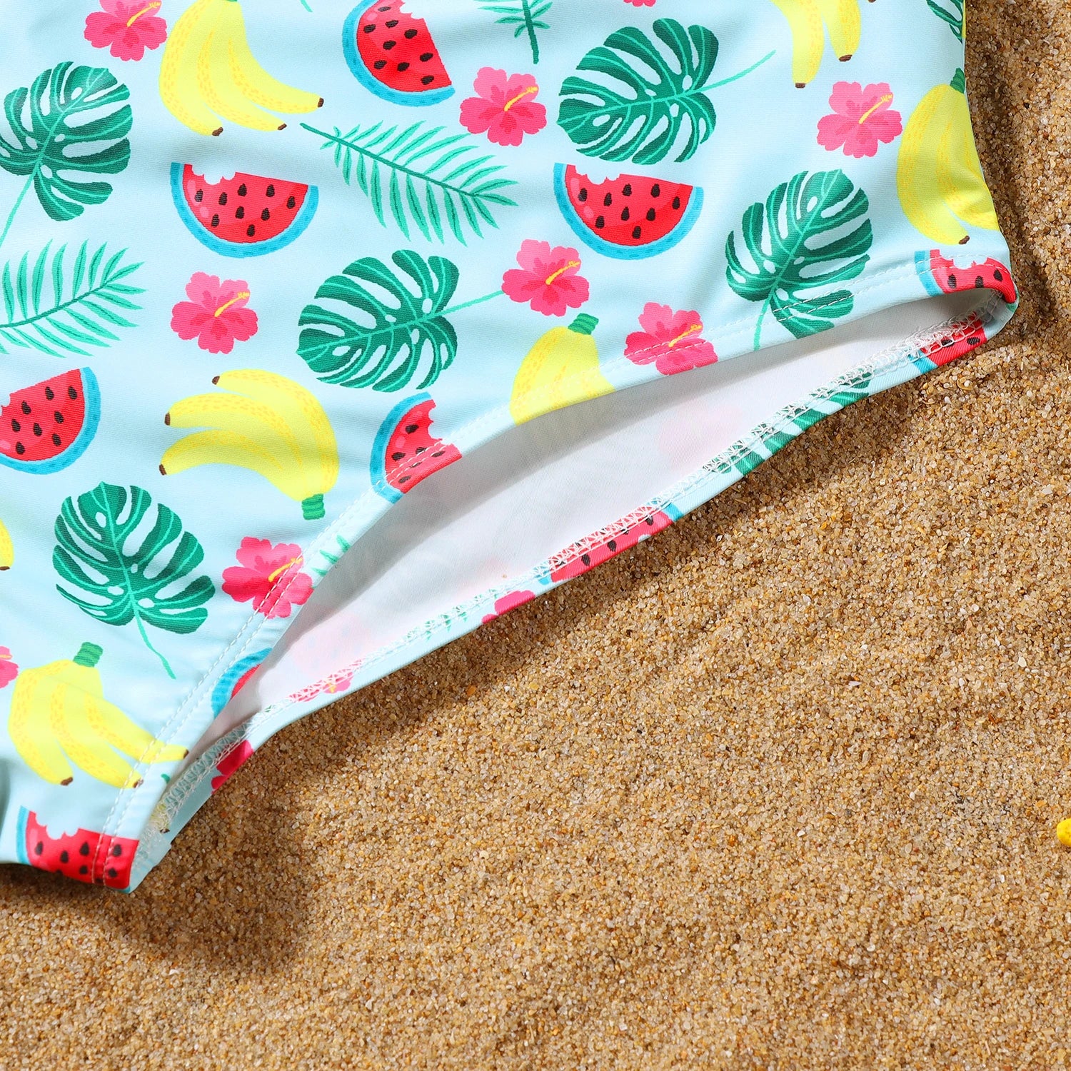 2023 Leaf Swimsuits Family Matching Outfits Look One-Piece Mother Daughter Swimwear Mommy and Me Clothes Father Son Swim Shorts