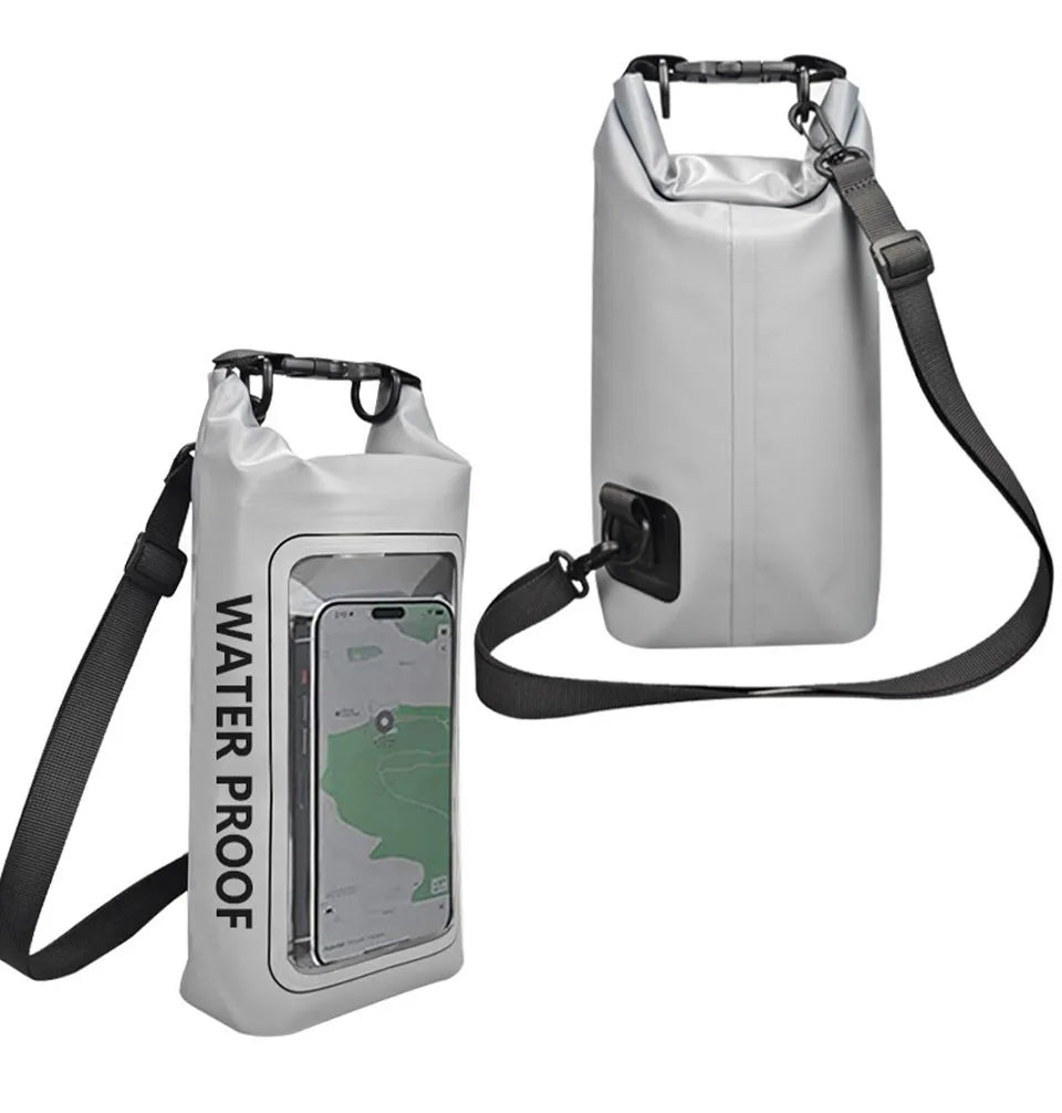 2L/5L Waterproof Dry Bag Touch Screen Swimming Waterproof PVC Bag Rafting Floating Outdoor Sport Bag Surfboard Kayak Storage Bag