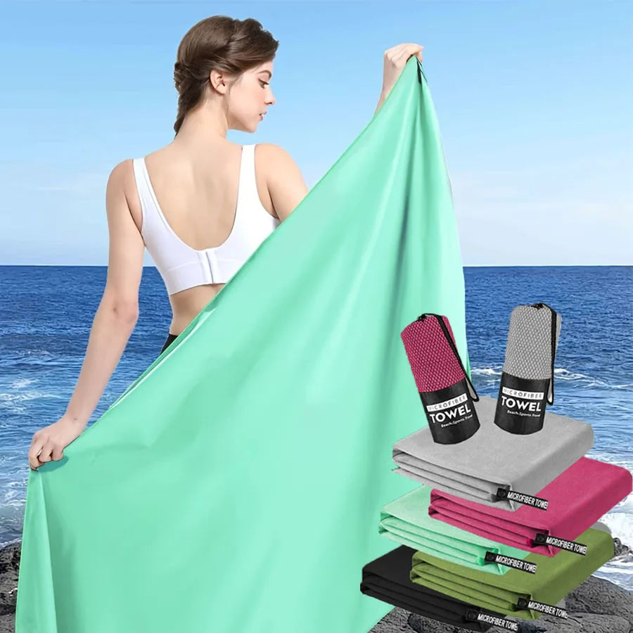 New Microfiber Towel Sports Quick Dry Super Absorbent Camping Towel Ultra Soft Lightweight Gym Swimming Yoga Beach Towel