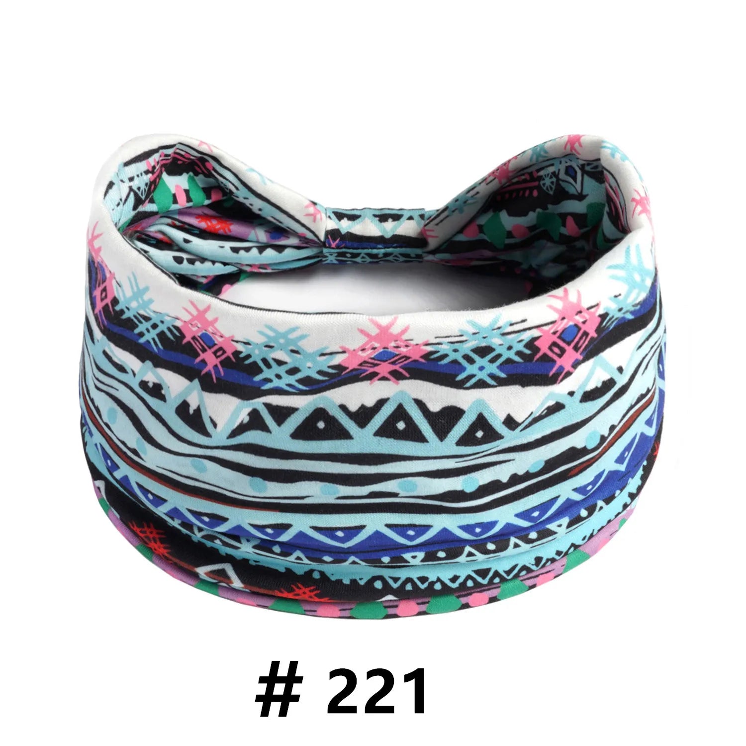 Boho African Headbands for Women Wide Cotton Turban Headwrap  Knot Elastic Hairbands Bandeau Sport Workout Yoga Hair Accessories