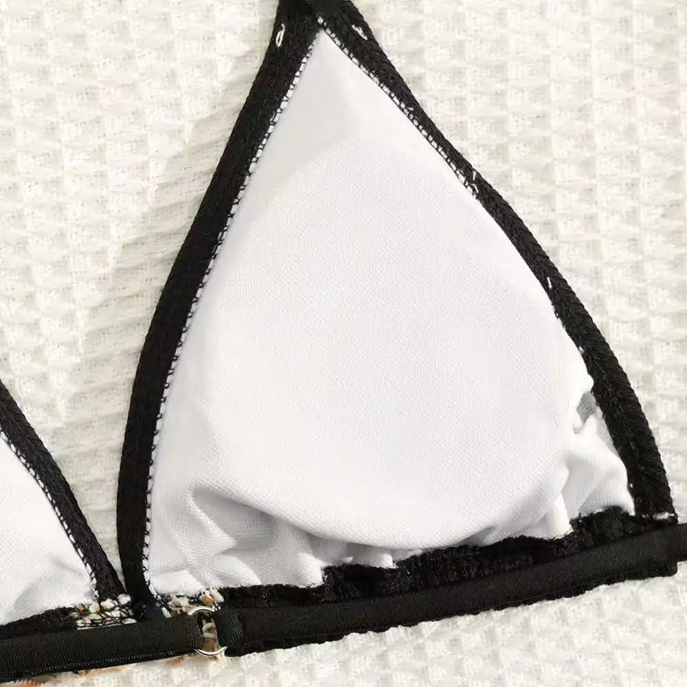 2026 Solid Girls Swimsuit Halter Triangle Bikinis Kids Swimwear Female Children's Bathers Bathing Swimming Swim Suit 8-12Y