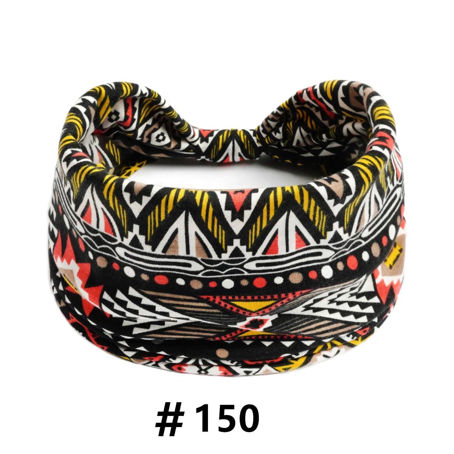 Boho African Headbands for Women Wide Cotton Turban Headwrap  Knot Elastic Hairbands Bandeau Sport Workout Yoga Hair Accessories