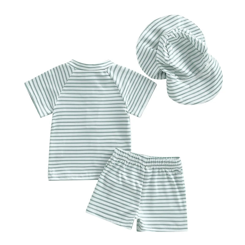 Baby Toddler Boys Swimsuit Infant Girl Swimsuits 6 12 18 24M 2T 3T 4T Bathing Suit Swimwear 3Pcs Set Rash Guard Hat