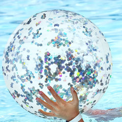 1pc Inflatable Beach Ball PVC Sequin Bal Summer Beach Swimming Pool Party Water Sports Fun Accessories