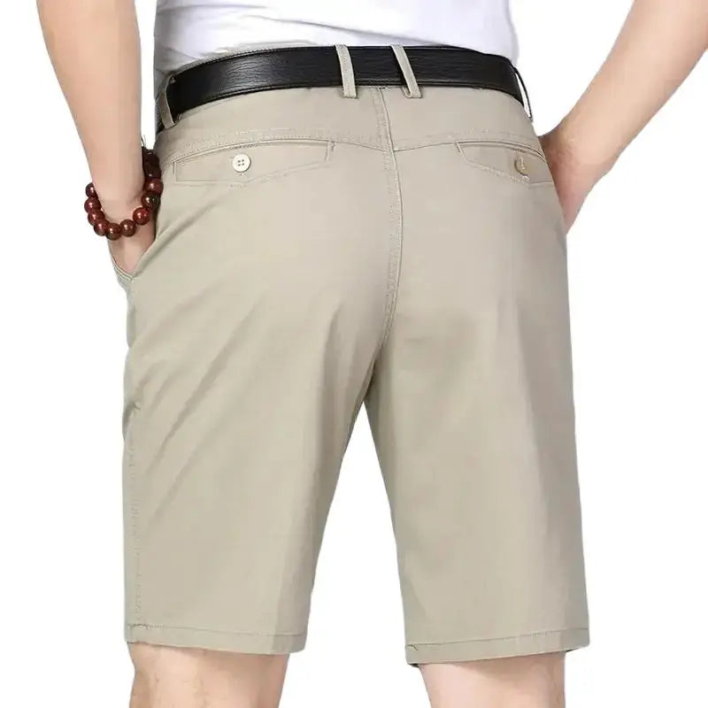 100% Cotton Shorts Men Knee Length Boardshorts Classic Brand Comfortable Clothing Beach Shorts Male Short Trousers