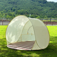 Reusable Outdoor Portable Camping One Click Open 3-4 People Tent Large Space Sunshade Beach Sun Shelter Tent Garden Beach Tent