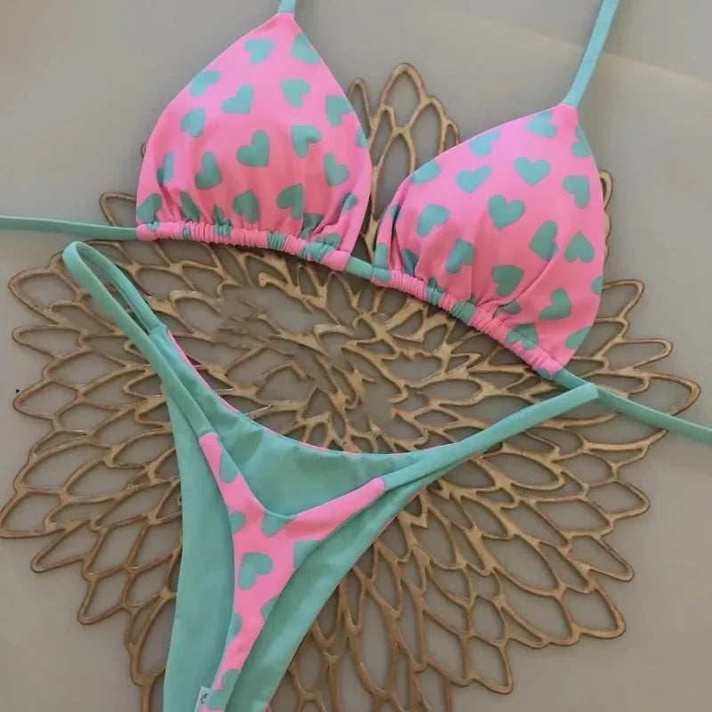 New Bikini Women Swimsuit Beach Vacation Swimwear Leopard Printed Sexy Bikini Set Beachwear Swimsuit Thong Bathing Suit Biquinis