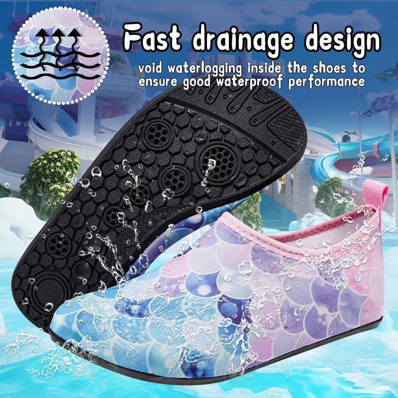 Children Water Beach Shoes Swimming Barefoot Girls Quick-Drying Aqua Shoes Boy Color Light Soft Slipper Snorkeling Swim Socks
