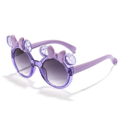 2025 Cartoon Cute Photo Concave Shaped Glasses Children's Bow Candy Colored Sunglasses For Girls, Trendy Sunglasses,