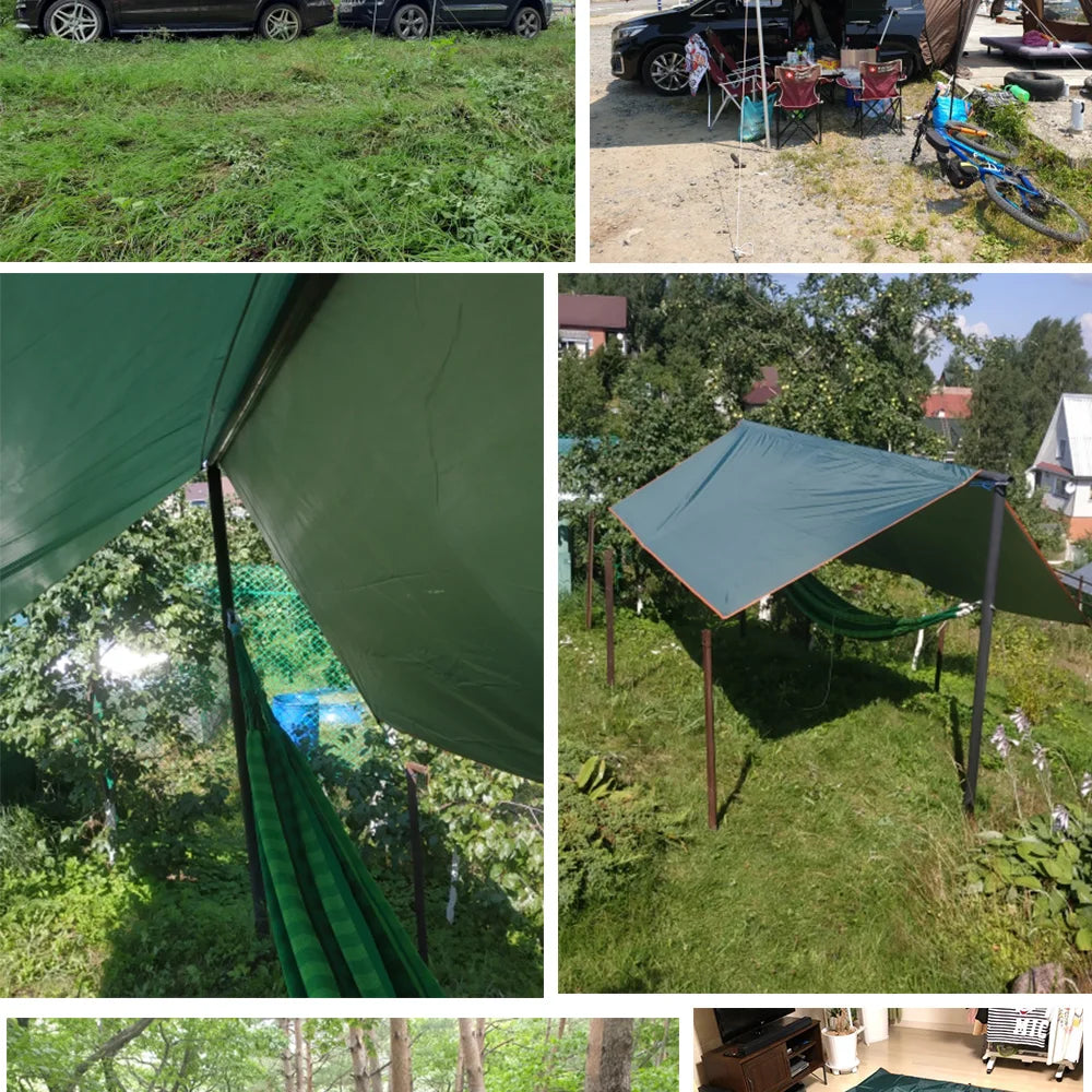 5x3m 4x3m 3x3m Awning Waterproof Tarp Tent Shade Ultralight Garden Canopy Sunshade Outdoor Camping Tourist Beach Sun Shelter