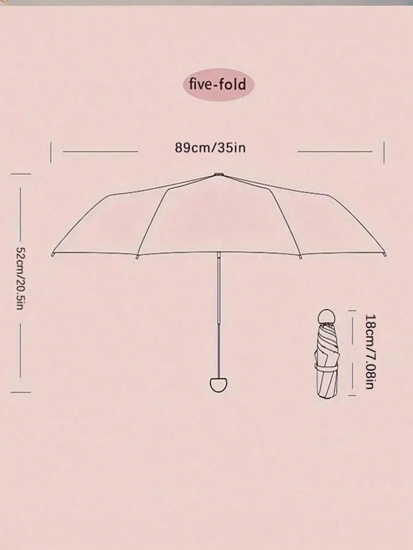 7.5 Inch/19cm Mini Folding Umbrella, Portable Outdoor Sun Umbrella, UV Protection Sunshade Umbrella With Carrying Bag, Sunscreen, 6 Ribs + Thickened Black Waterproof Coating, Ideal For Outdoor, Travel, Summer Sunscreen, Windp