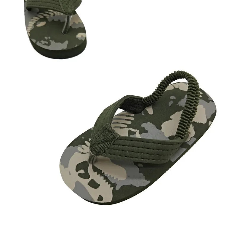New Summer Children Beach Shoes Toddler Boy House Slippers Anti-slip Flip Flops Outdoor Sandals Kids Cartoon Water Shoes for Boy
