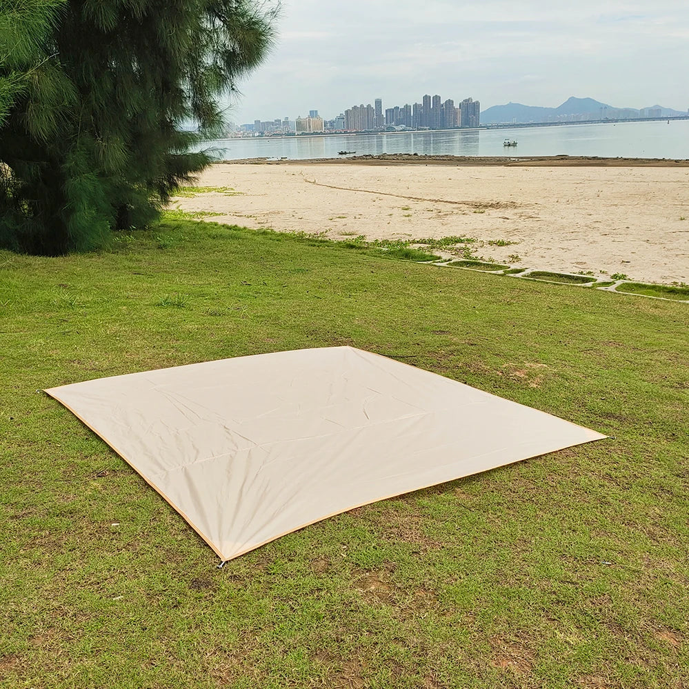 Tent Footprint Ultralight Pocket Picnic Mat with Windproof Stakes Outdoor Camping Portable Folding Waterproof Tent Ground Sheet