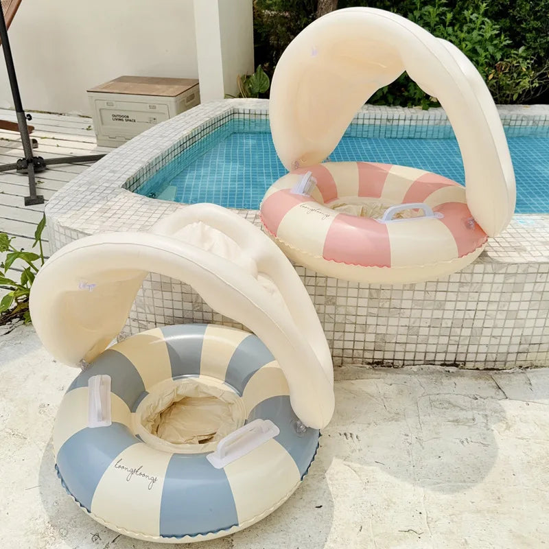 Rooxin Pool Float Swim Ring Tube Inflatable Swimming Seat Floating Ring Swimming Circle Beach Water Play Equipment