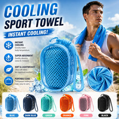 Summer Instant Cooling Ice Towel Ultra Absorbent Quick Dry Cold Sweat Towel Foldable Chilly Towel With Mesh Carry Pouch