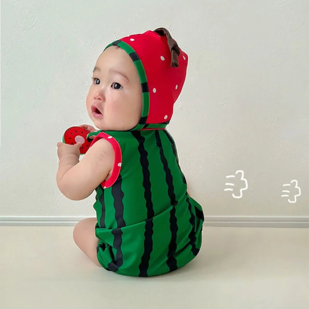Newborn Clothes 2026 Summer New Baby Jumpsuit Ins Cute Fruit Shape  Swimwear Baby Boy's One Piece Clothes Swimsuit